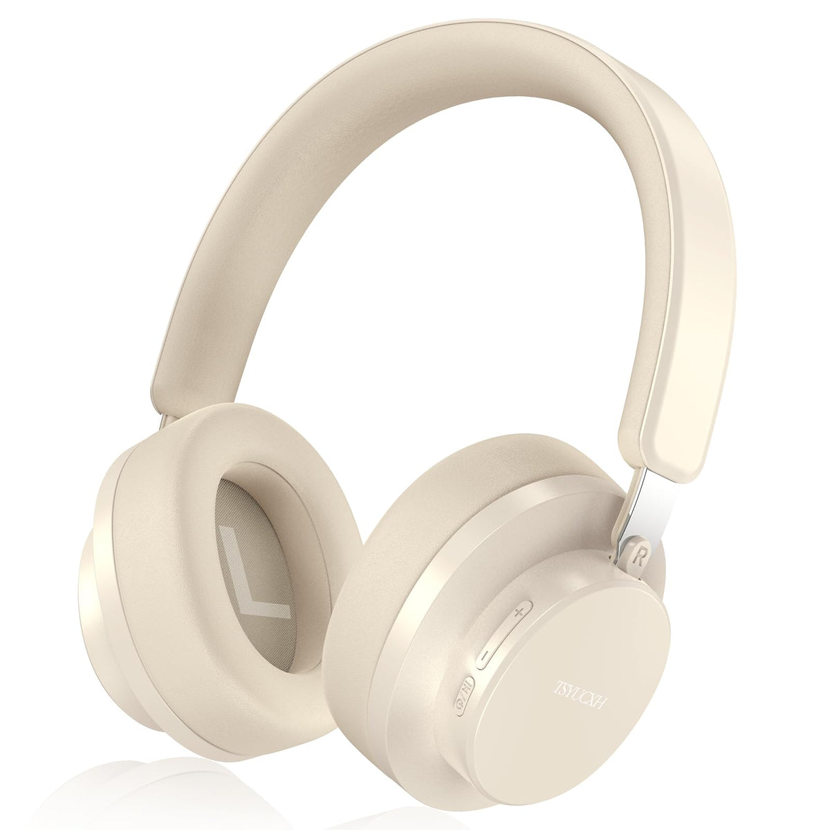 Noise Cancelling Headphones Wireless Bluetooth Over Ear Headphones Bluetooth with Microphone Cancelling Wireless Headphones Over Ear 65h Playtime Clear Calls Comfort Fit For Travel (Beige) My Modern Mart