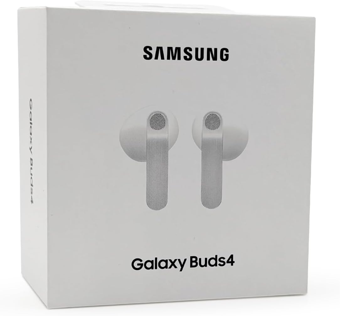 Samsung Galaxy Buds4 wireless earbuds with charging case