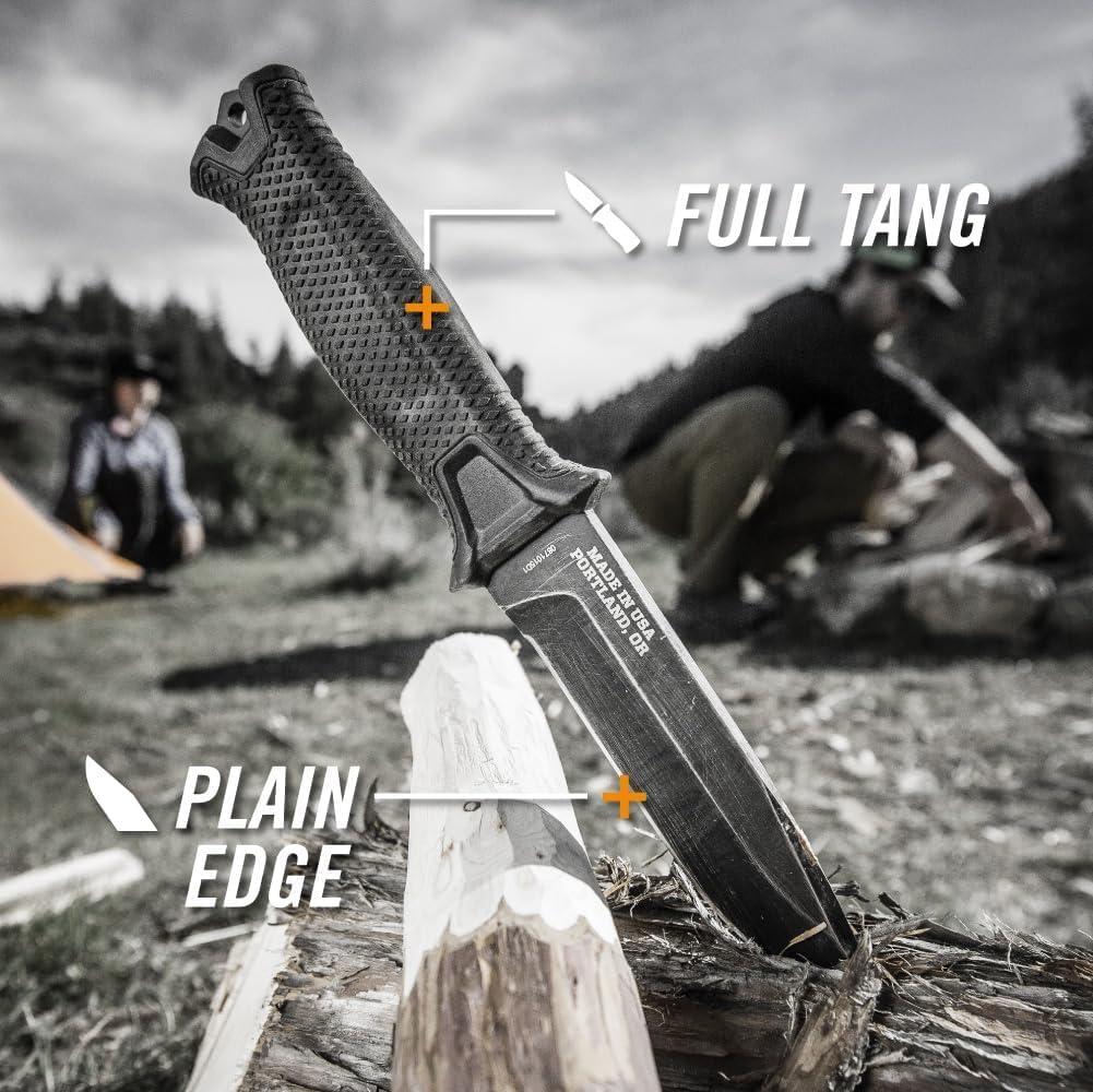 Gerber StrongArm Fixed Blade Knife | Full Tang Survival Knife with Sheath, Black MY MODERN MART