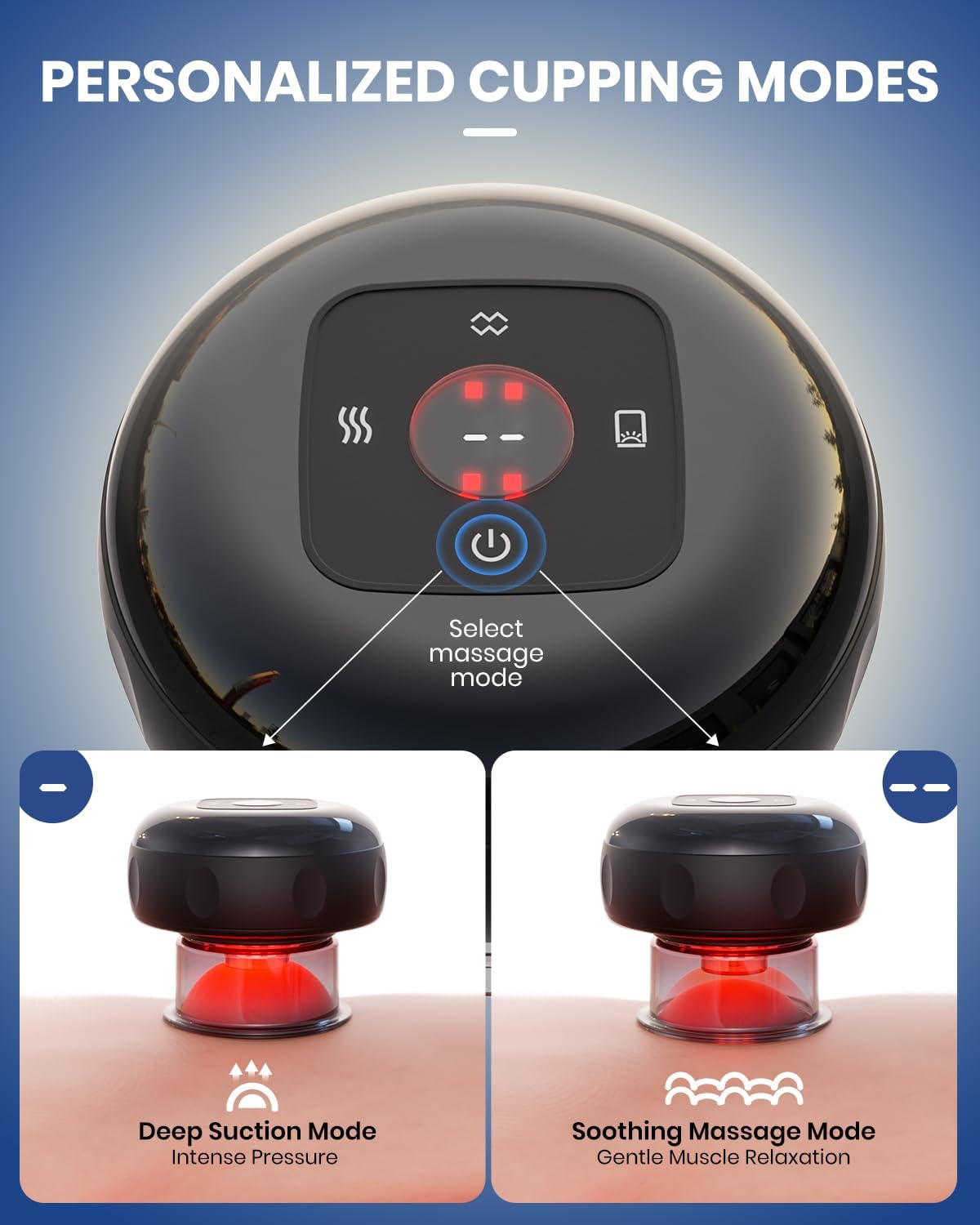 Electric Cupping Therapy Set 2-Pack – Smart Massager with Heat & Red Light My Modern Mart