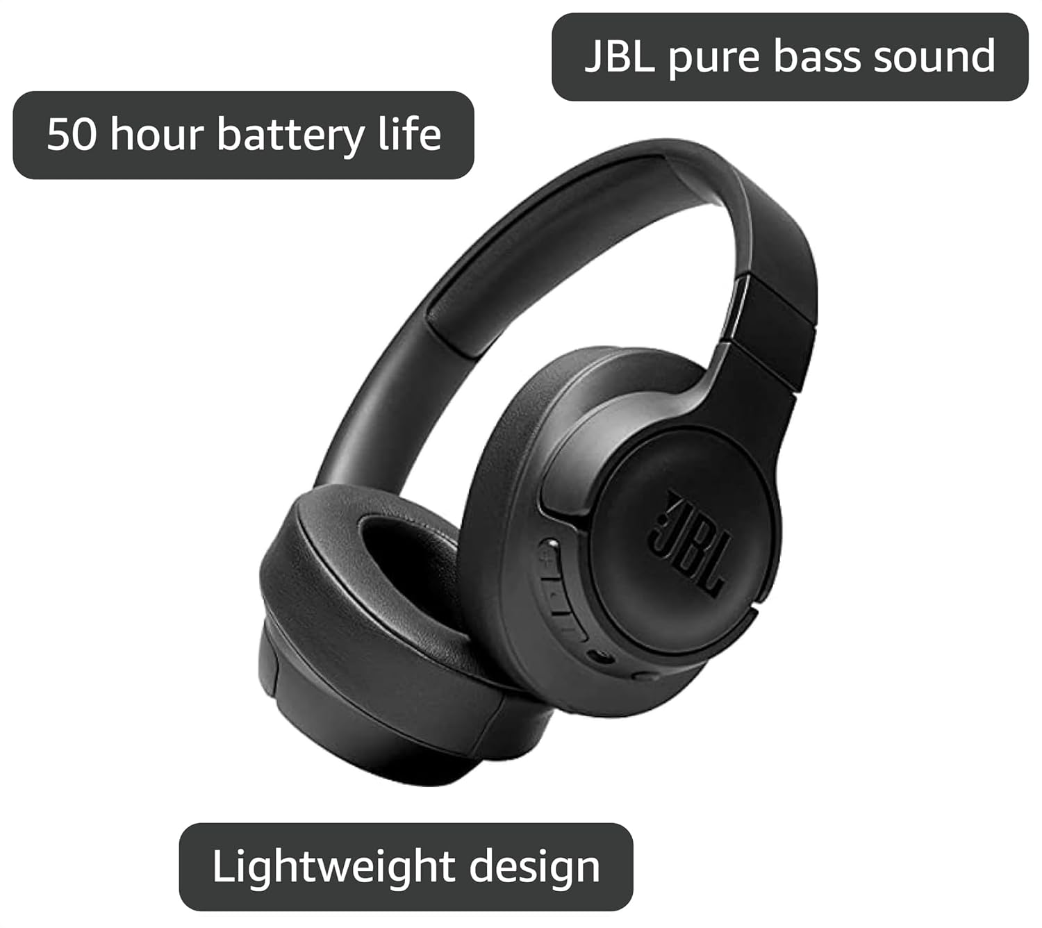 JBL Wireless Over-Ear Headphones | 50H Battery, Foldable Bluetooth Headphones