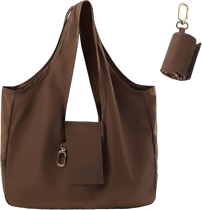 Foldable Keychain Tote Bag – Floral Compact Reusable Shopping Bag