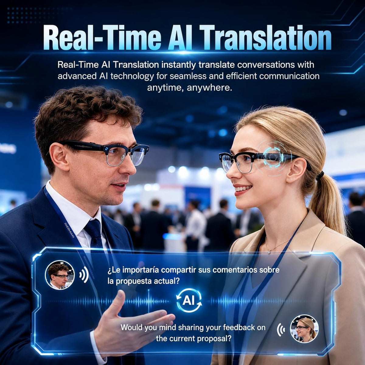 Smart Glasses with Camera | 4K Video, Open-Ear Audio & AI Translation MY MODERN MART