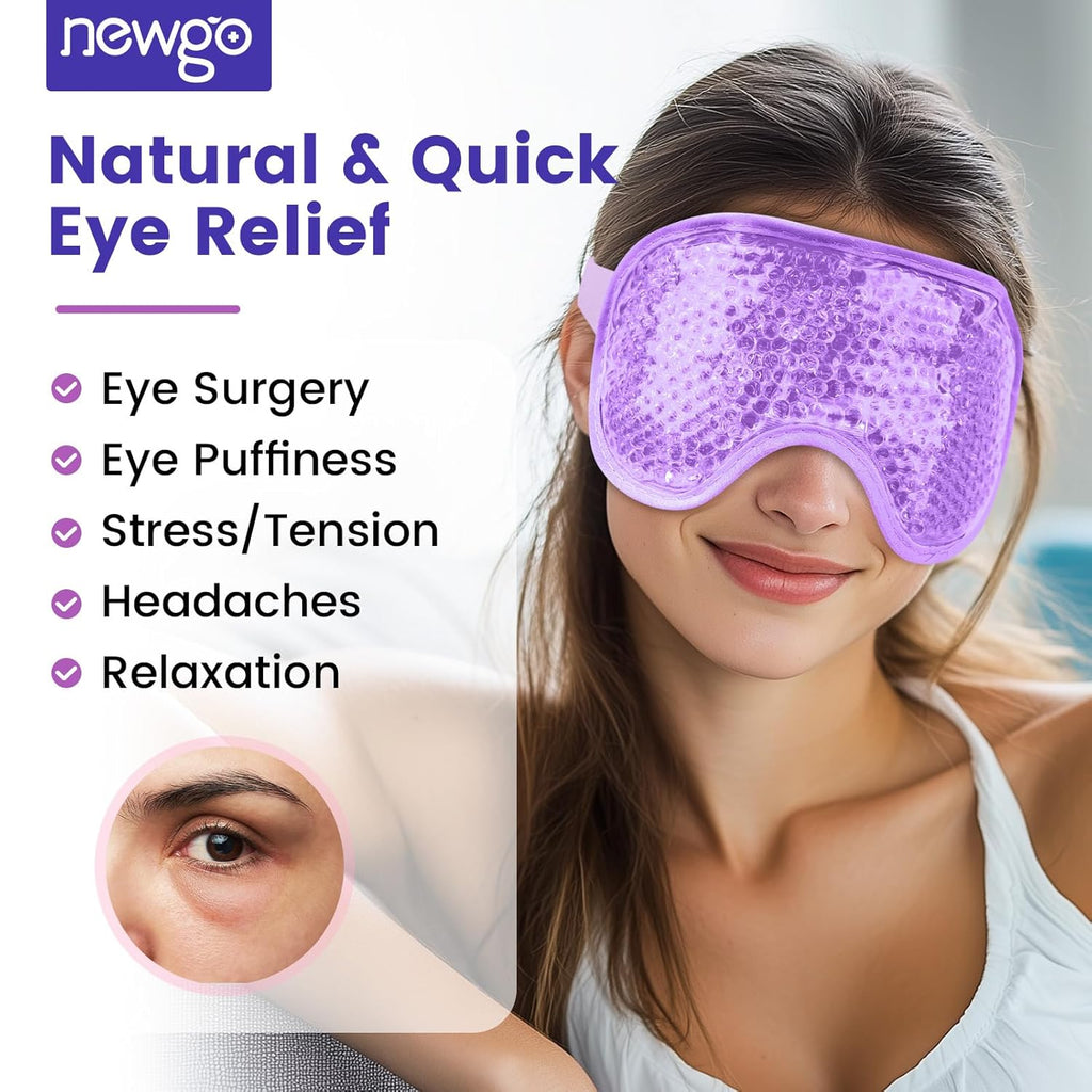 Gel Eye Mask for Puffy Eyes – Hot & Cold Reusable Cooling Eye Pad