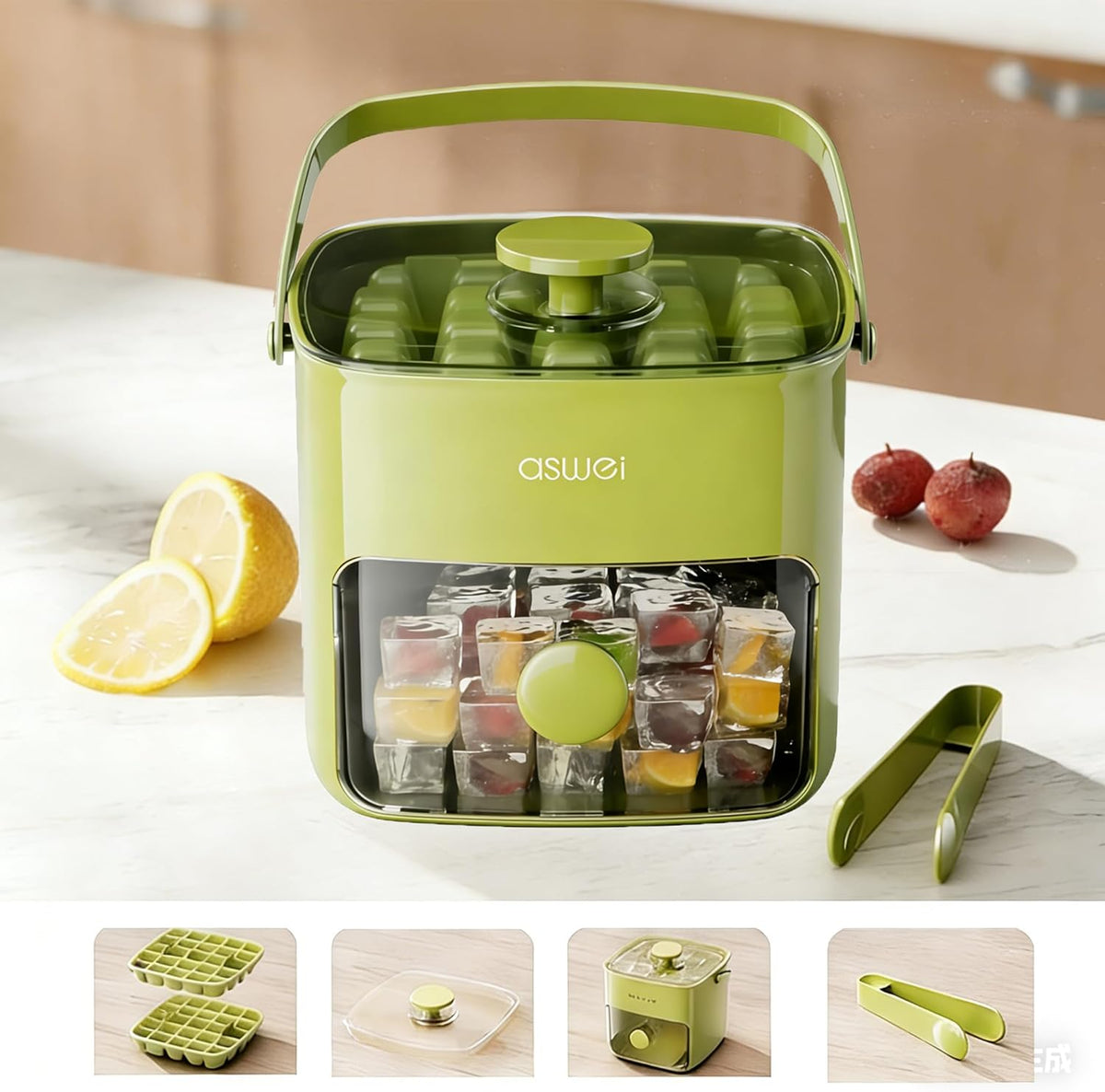 Ice Cube Tray with Lid and Storage Bin – 2-Pack Easy Release Ice Maker Set MY MODERN MART