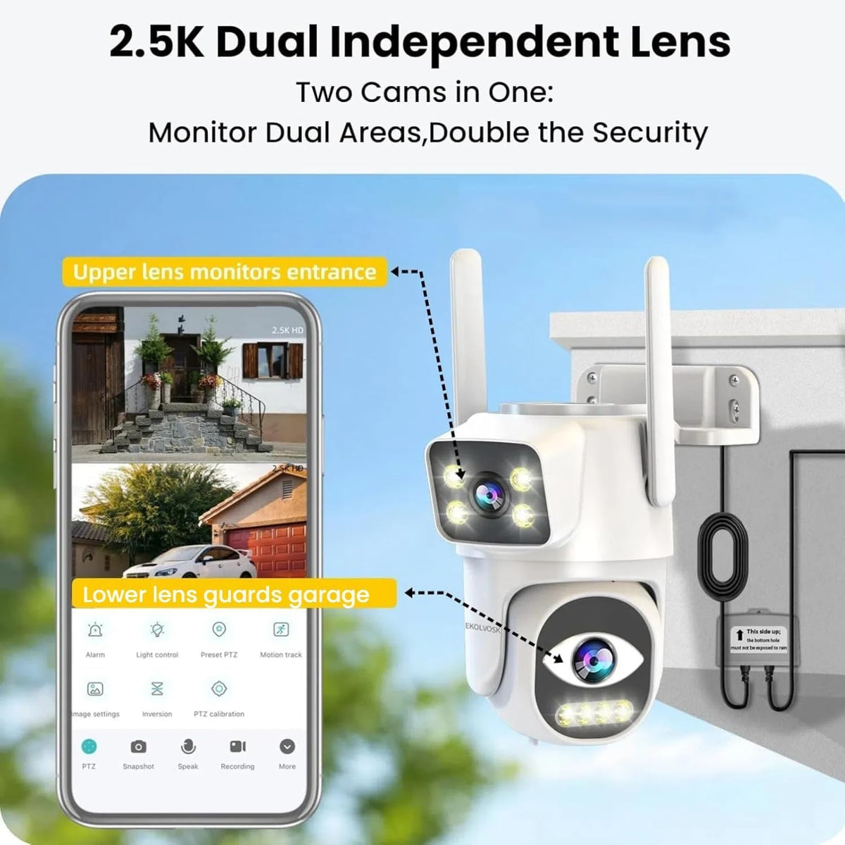 4G Security Camera Outdoor | Dual Lens PTZ with Color Night Vision & 2.5K HD MY MODERN MART