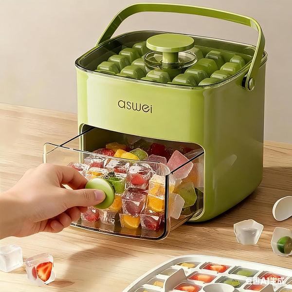 Ice Cube Tray with Lid and Storage Bin – 2-Pack Easy Release Ice Maker Set MY MODERN MART