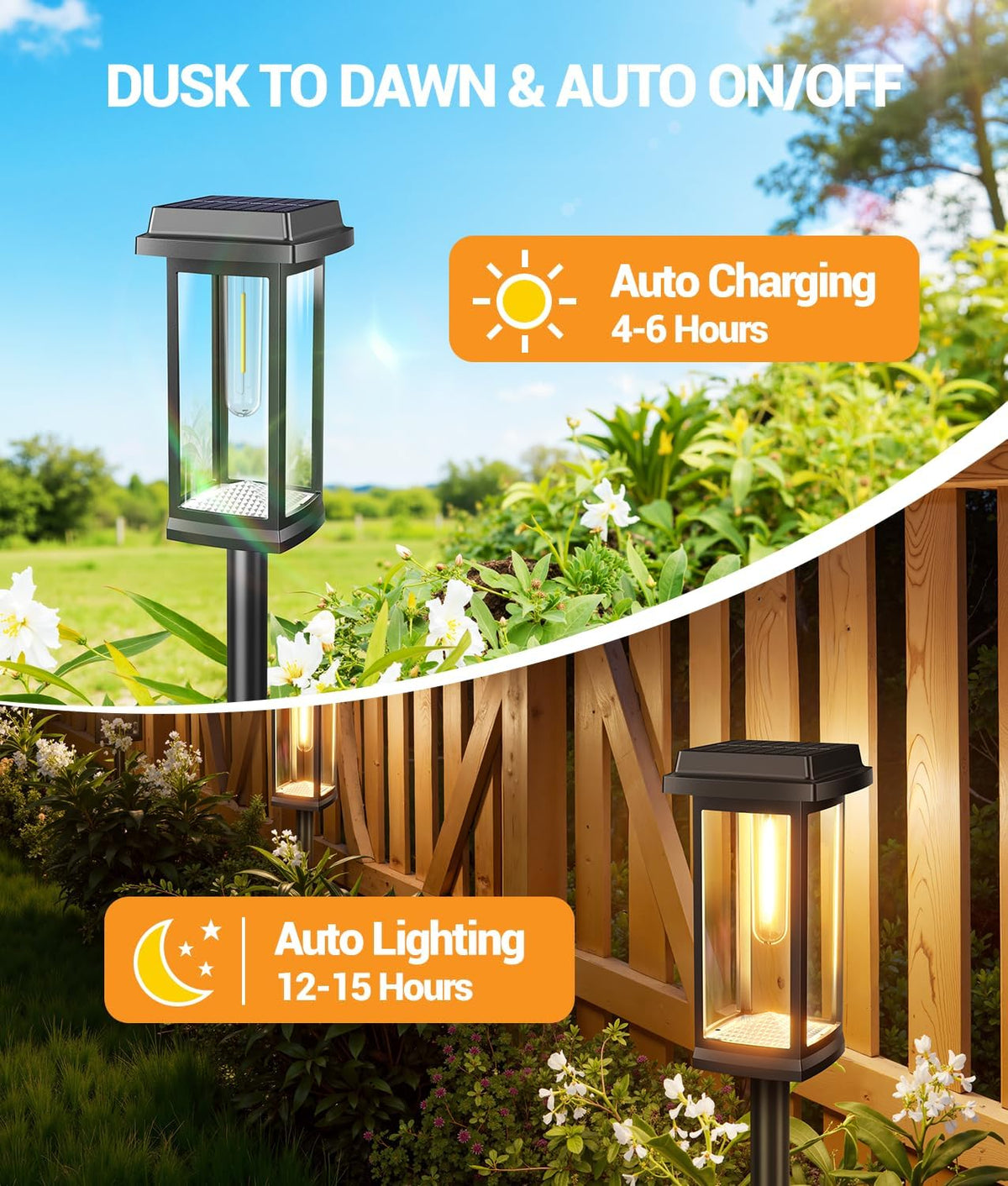 Solar Pathway Lights Outdoor | Waterproof Garden Lights with Warm White LED MY MODERN MART