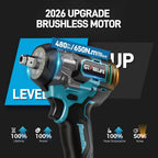 Cordless Impact Wrench 1/2" | Brushless 650N.m with 2 Batteries & Socket Set MY MODERN MART