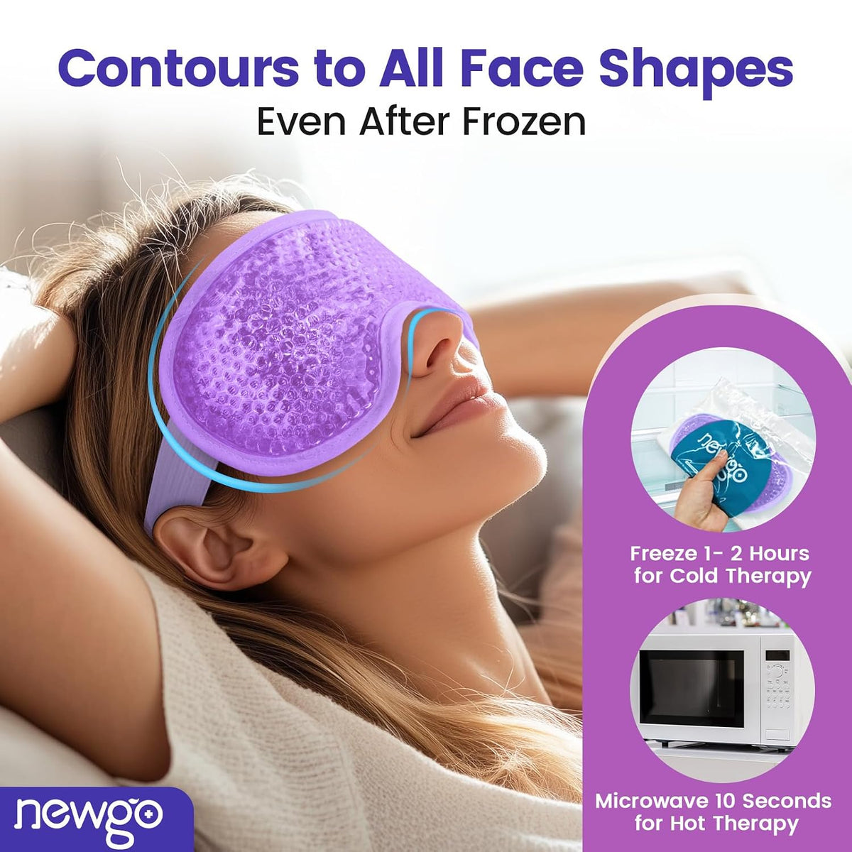 Gel Eye Mask for Puffy Eyes – Hot & Cold Reusable Cooling Eye Pad MY MODERN MART