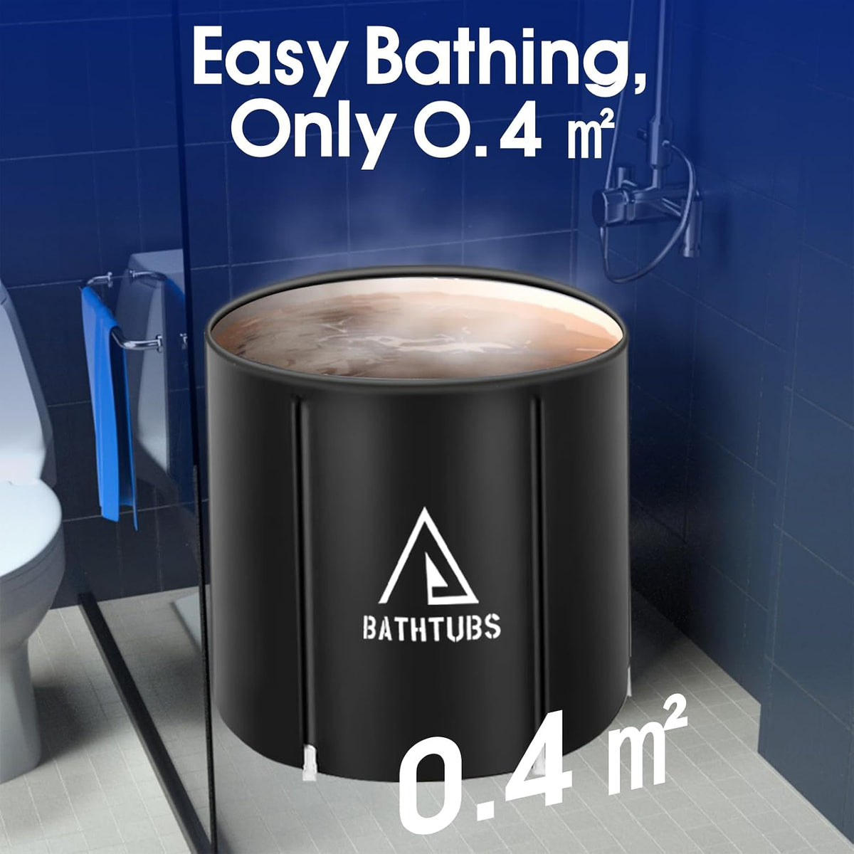 Portable Foldable Bathtub for Adults | Freestanding Soaking Tub for Small Bathrooms MY MODERN MART