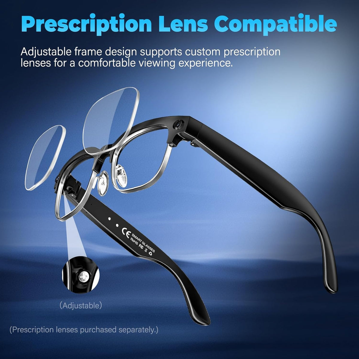 Smart Glasses with Camera | 4K Video, Open-Ear Audio & AI Translation MY MODERN MART
