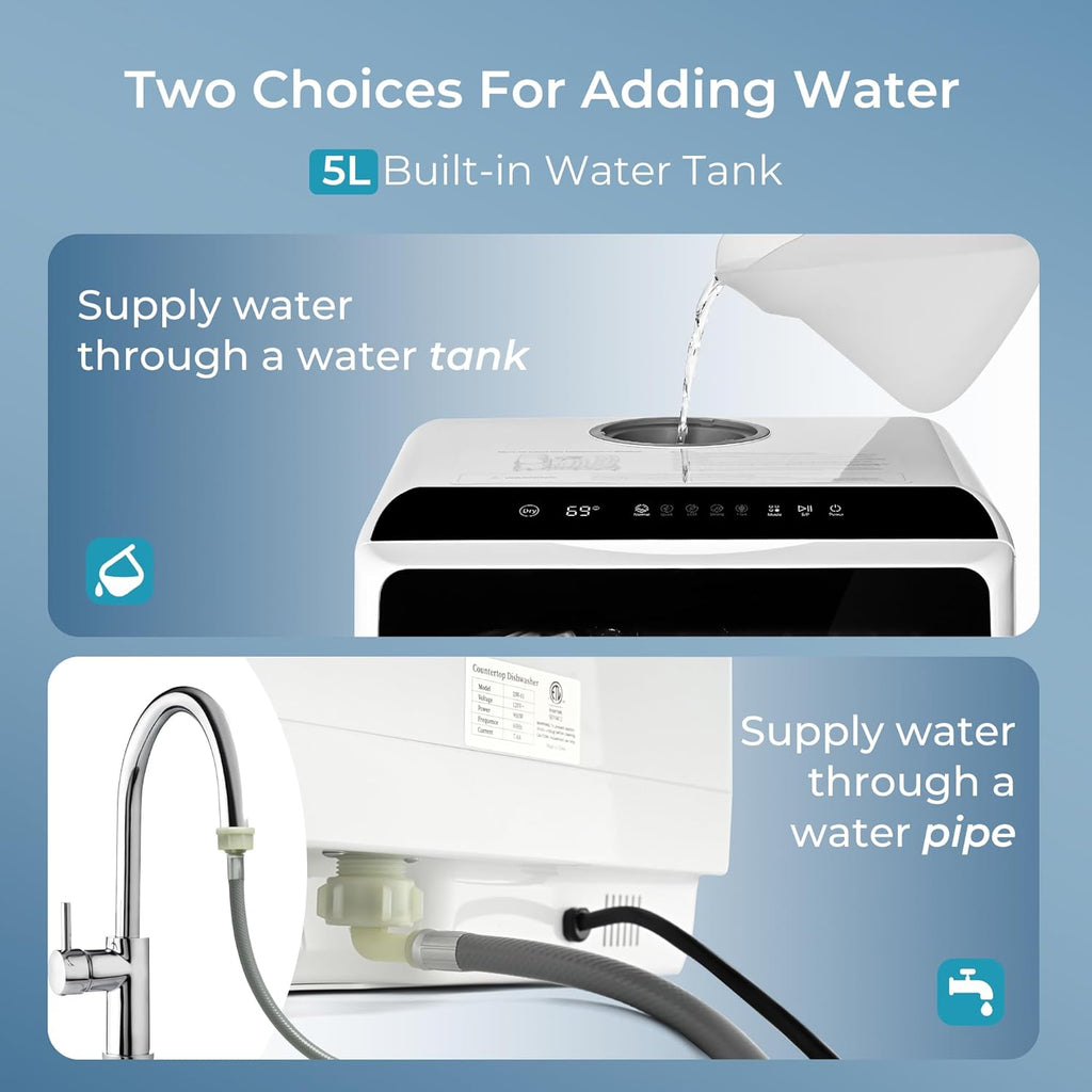 Countertop Dishwasher Portable | 6 Programs, 5L Tank, No Installation Needed MY MODERN MART