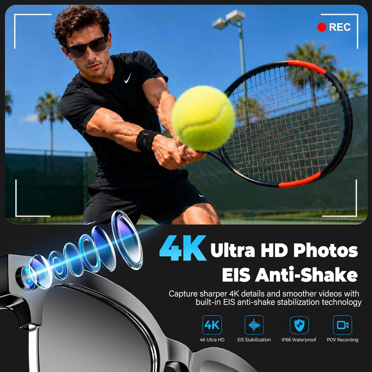 Smart Glasses with Camera | 4K Video, Open-Ear Audio & AI Translation MY MODERN MART