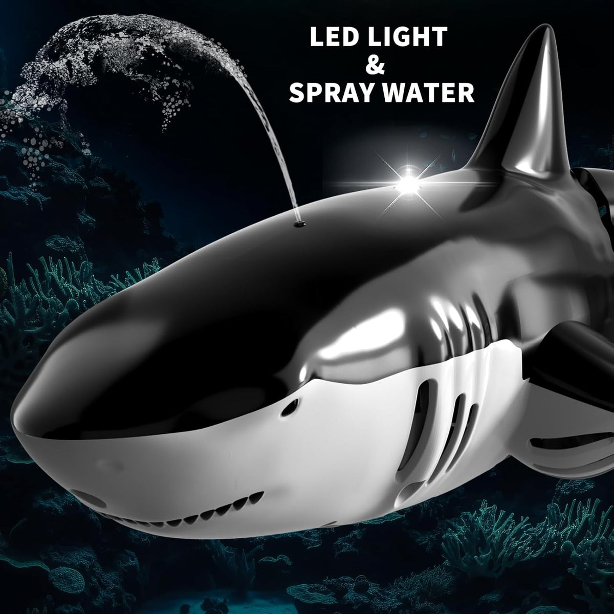 Remote Control Shark Pool Toy | RC Water Toy with Light & Spray for Kids MY MODERN MART
