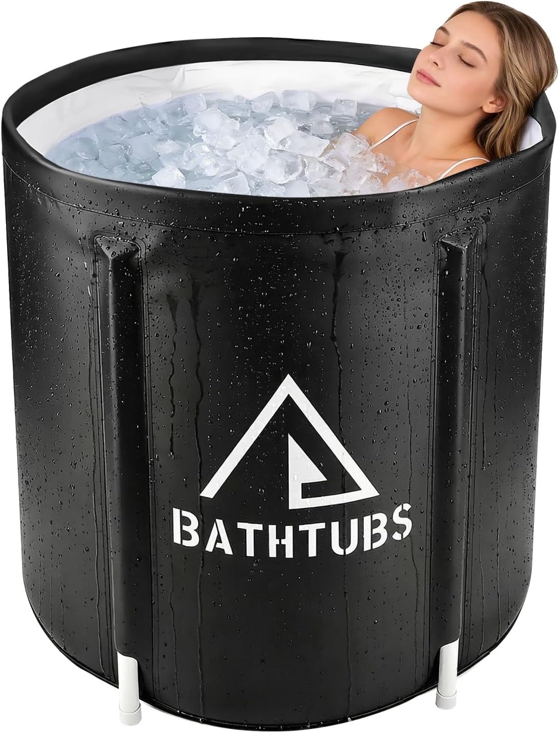 Portable foldable freestanding bathtub for adults