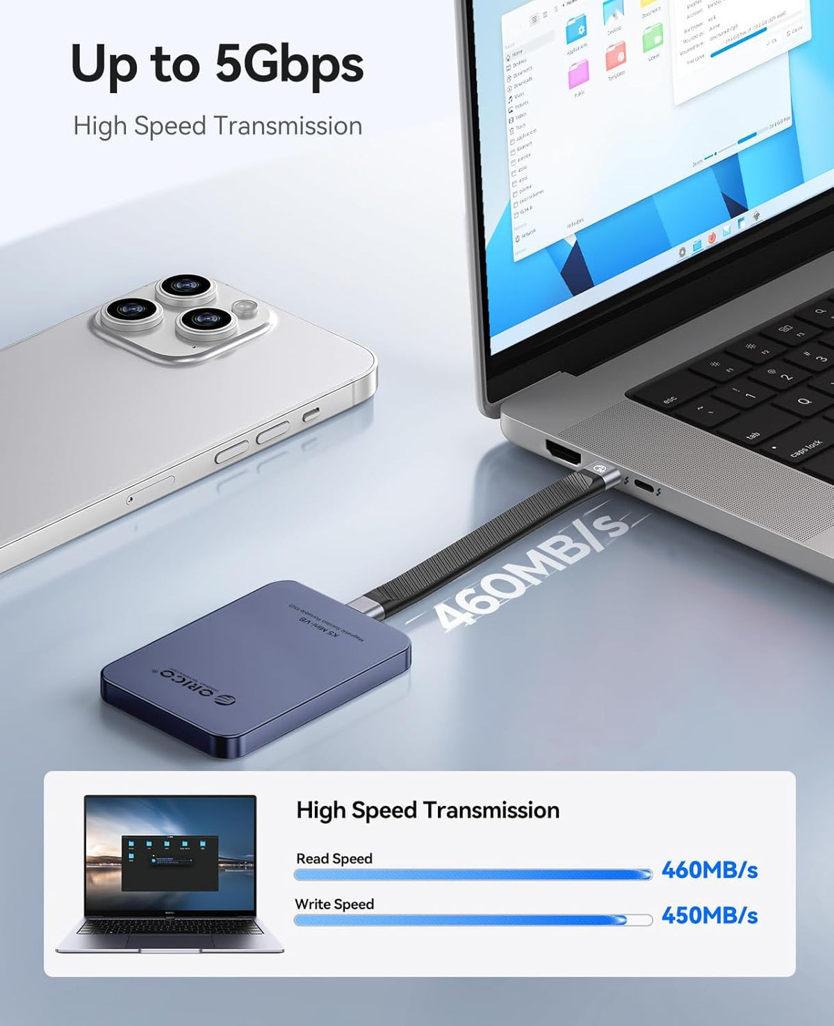 Magnetic Portable SSD 460MB/s – External Solid State Drive for Phone & Laptop MY MODERN MART