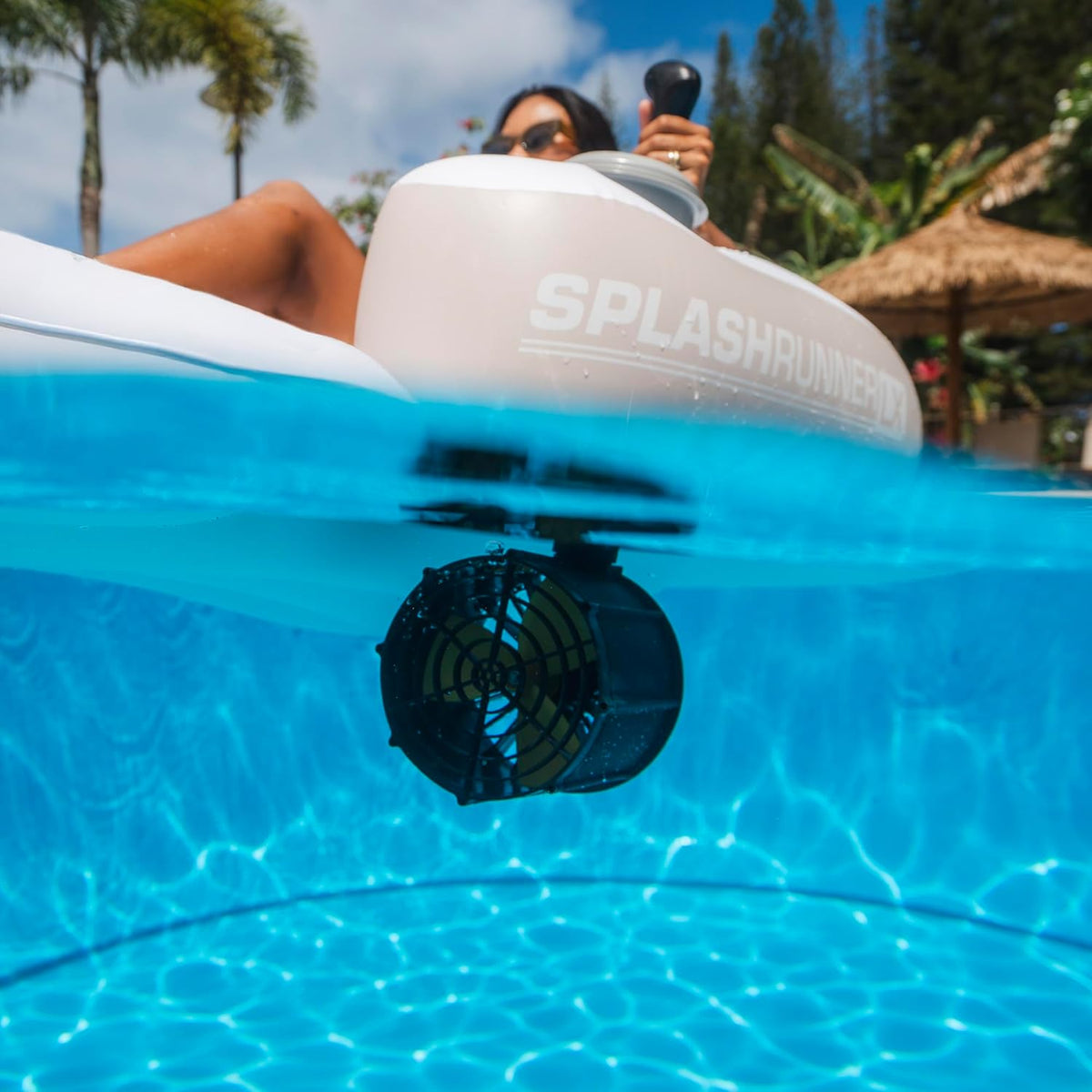 Motorized Pool Lounger Float | 360° Electric Inflatable Chair with Cupholder MY MODERN MART