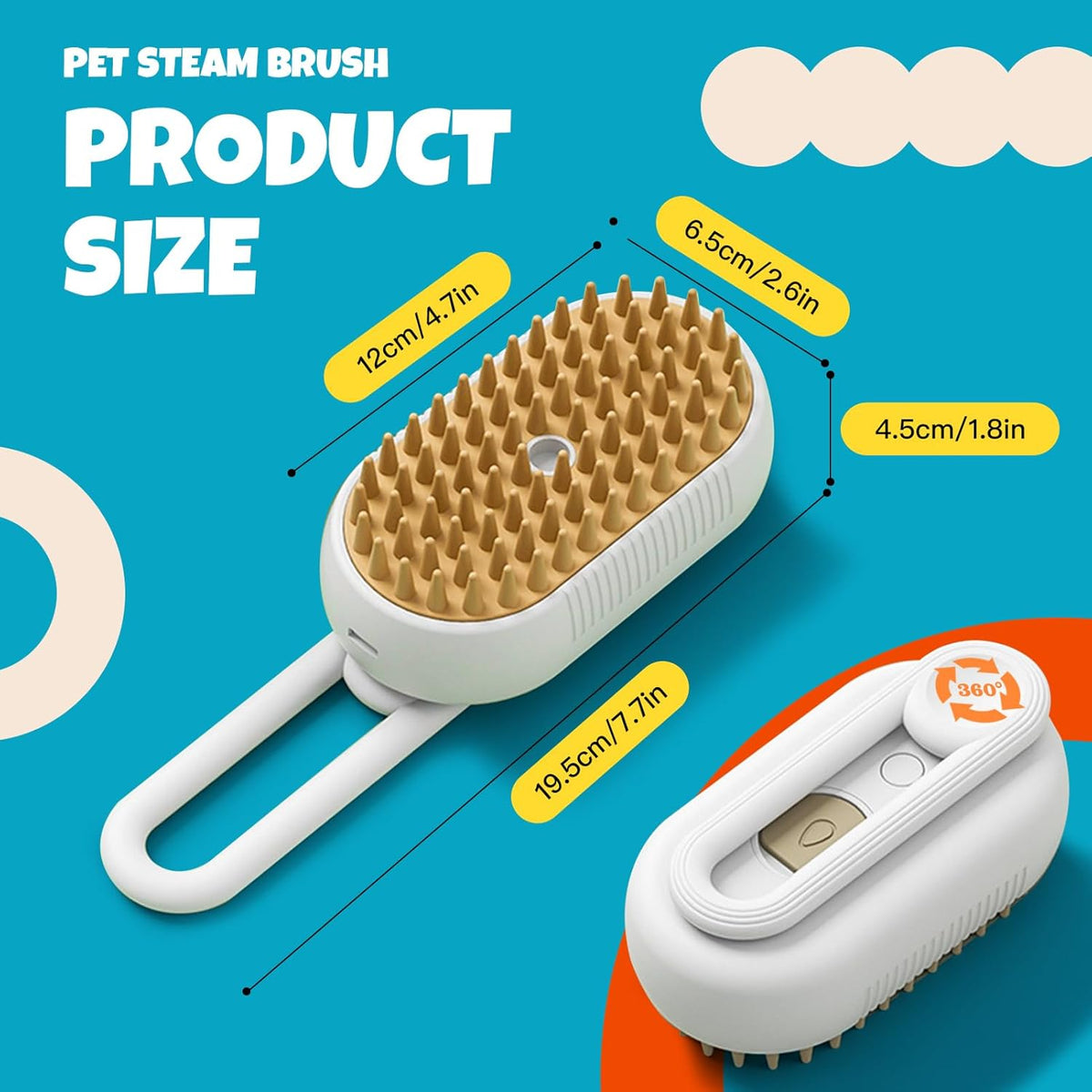 Steam Pet Grooming Brush – Rechargeable Deshedding Comb for Cats & Dogs MY MODERN MART