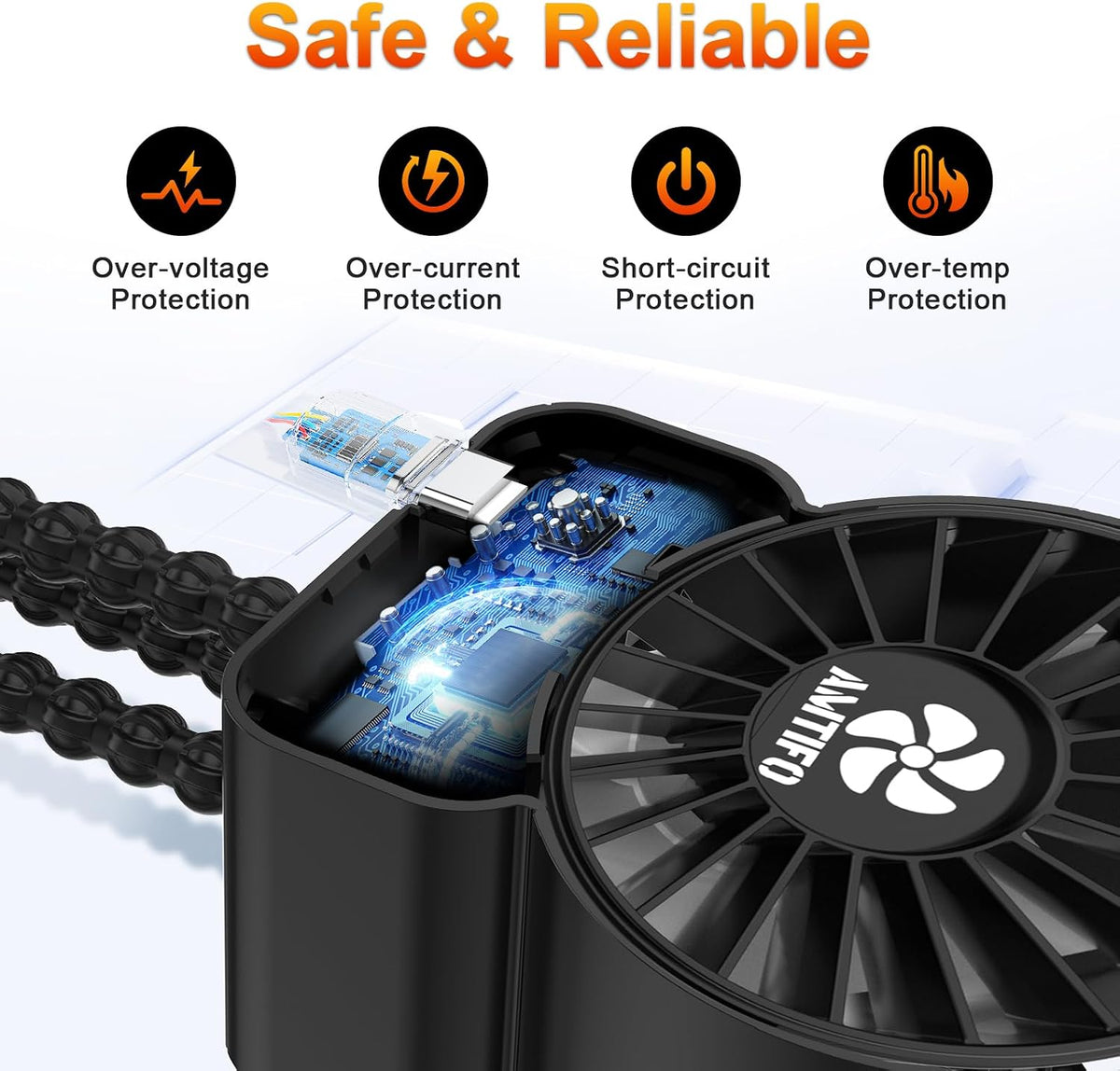 Clip-On Stroller Fan – Rechargeable Portable Baby Fan with Bladeless Design MY MODERN MART