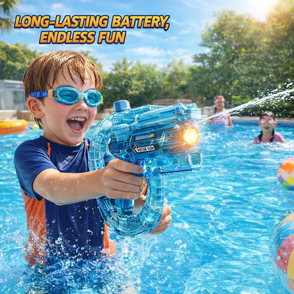 Electric Water Gun – Automatic Rechargeable Water Blaster with LED Lights MY MODERN MART