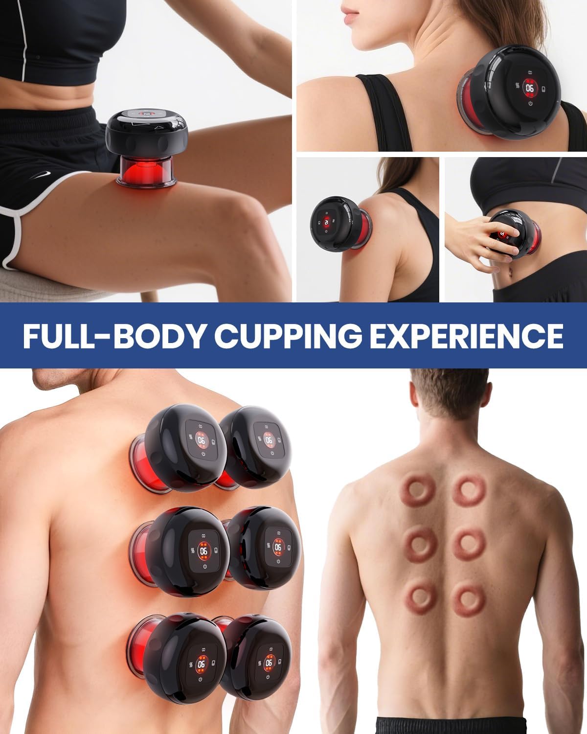 Electric Cupping Therapy Set 2-Pack – Smart Massager with Heat & Red Light My Modern Mart