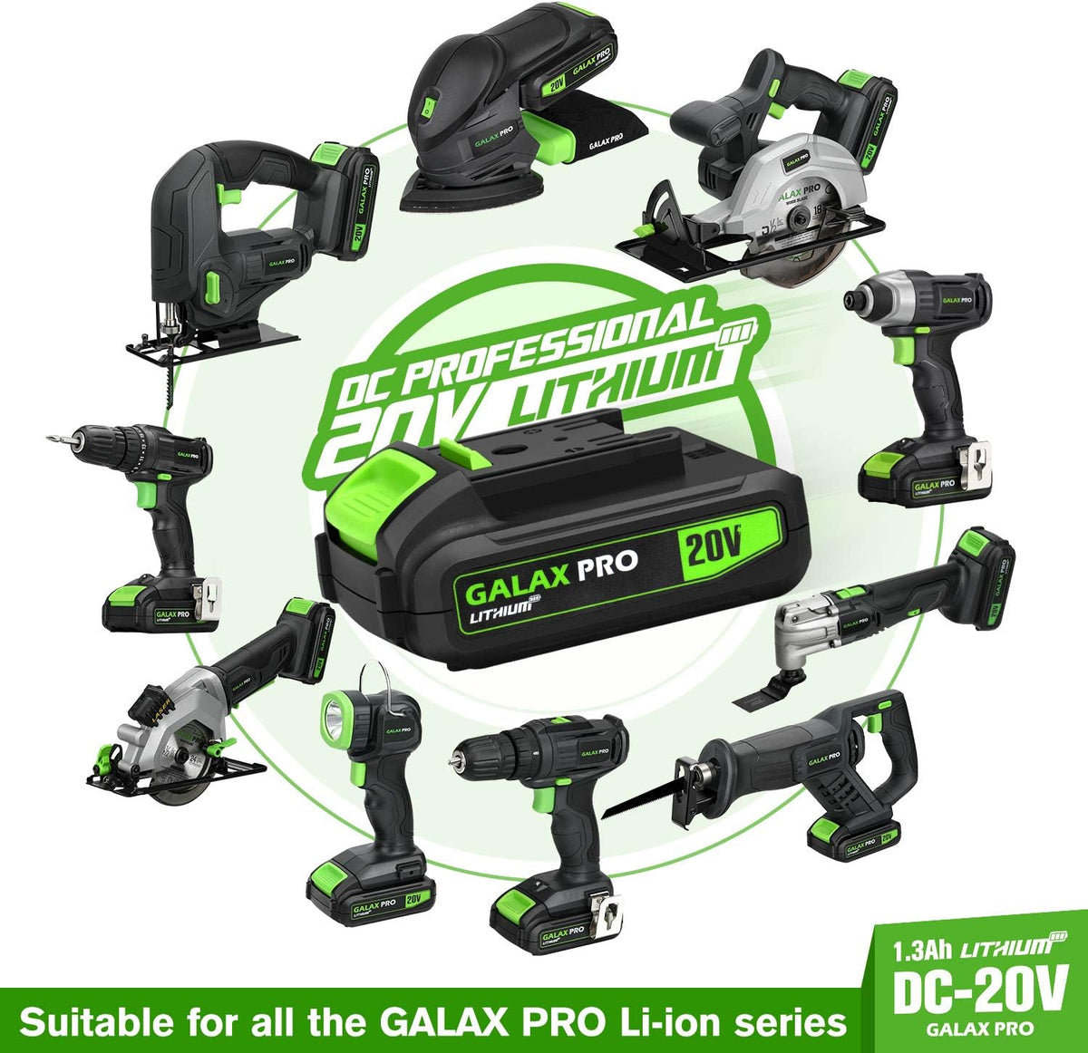GALAX PRO 20V Cordless Impact Driver 1/4" Hex | Battery, Charger, LED & Bits Set MY MODERN MART