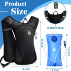 Lightweight Running Hydration Vest – Breathable Trail Running Pack, Black