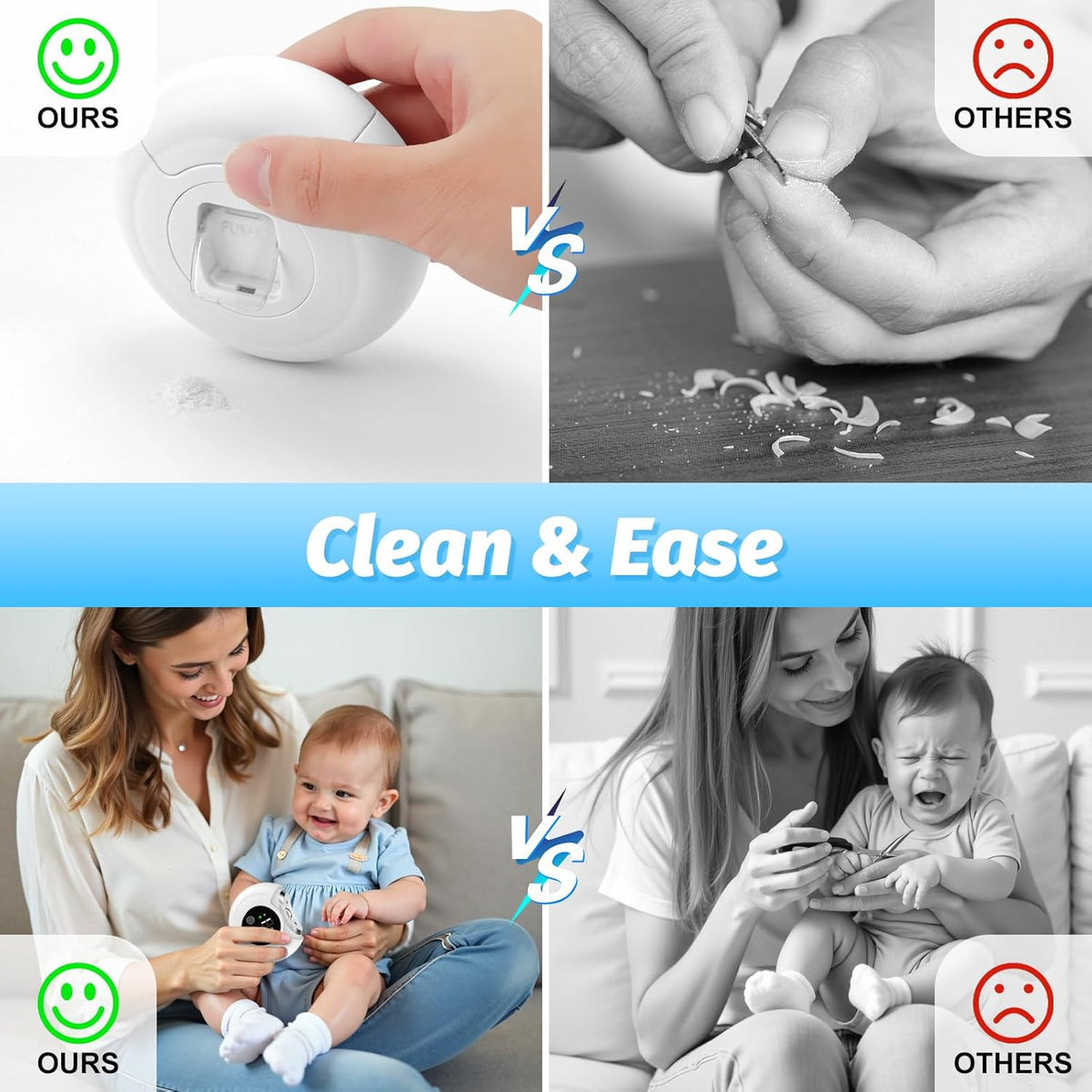 Electric Nail Clipper & Trimmer – Safe Baby & Adult Nail Grinder with LED MY MODERN MART