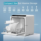 Countertop Dishwasher Portable | 6 Programs, 5L Tank, No Installation Needed MY MODERN MART