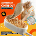 Steam Pet Grooming Brush – Rechargeable Deshedding Comb for Cats & Dogs