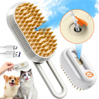 Steam Pet Grooming Brush – Rechargeable Deshedding Comb for Cats & Dogs