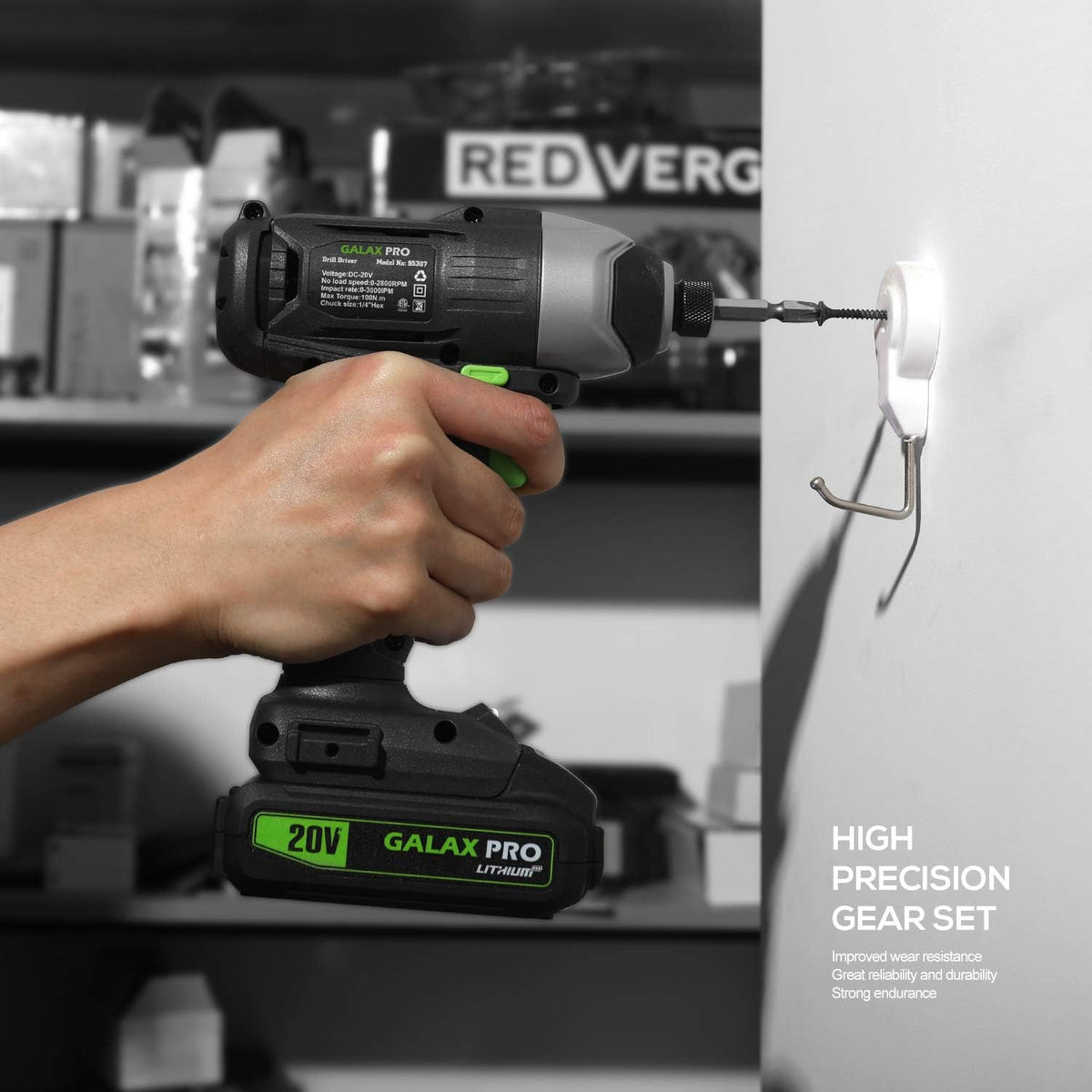 GALAX PRO 20V Cordless Impact Driver 1/4" Hex | Battery, Charger, LED & Bits Set MY MODERN MART