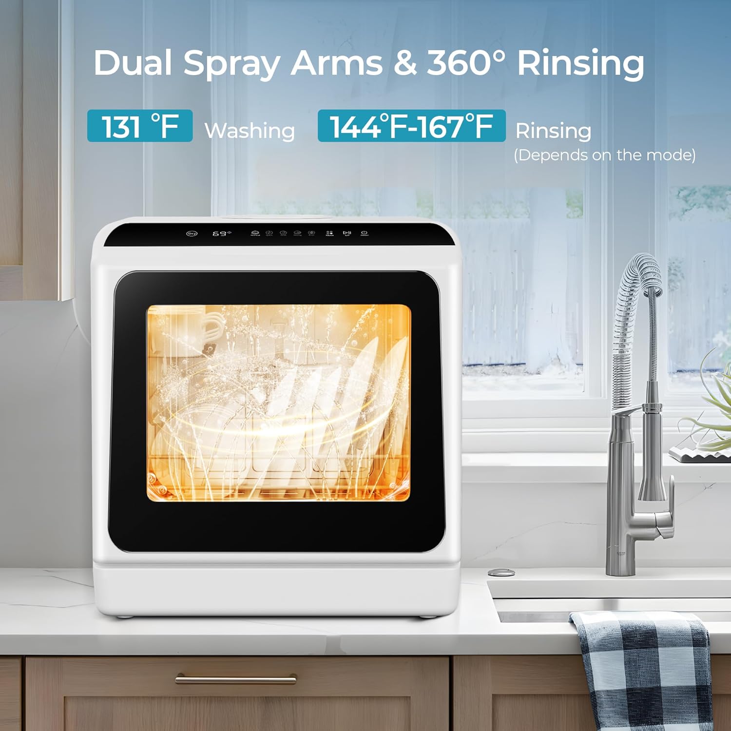 Countertop Dishwasher Portable | 6 Programs, 5L Tank, No Installation Needed MY MODERN MART