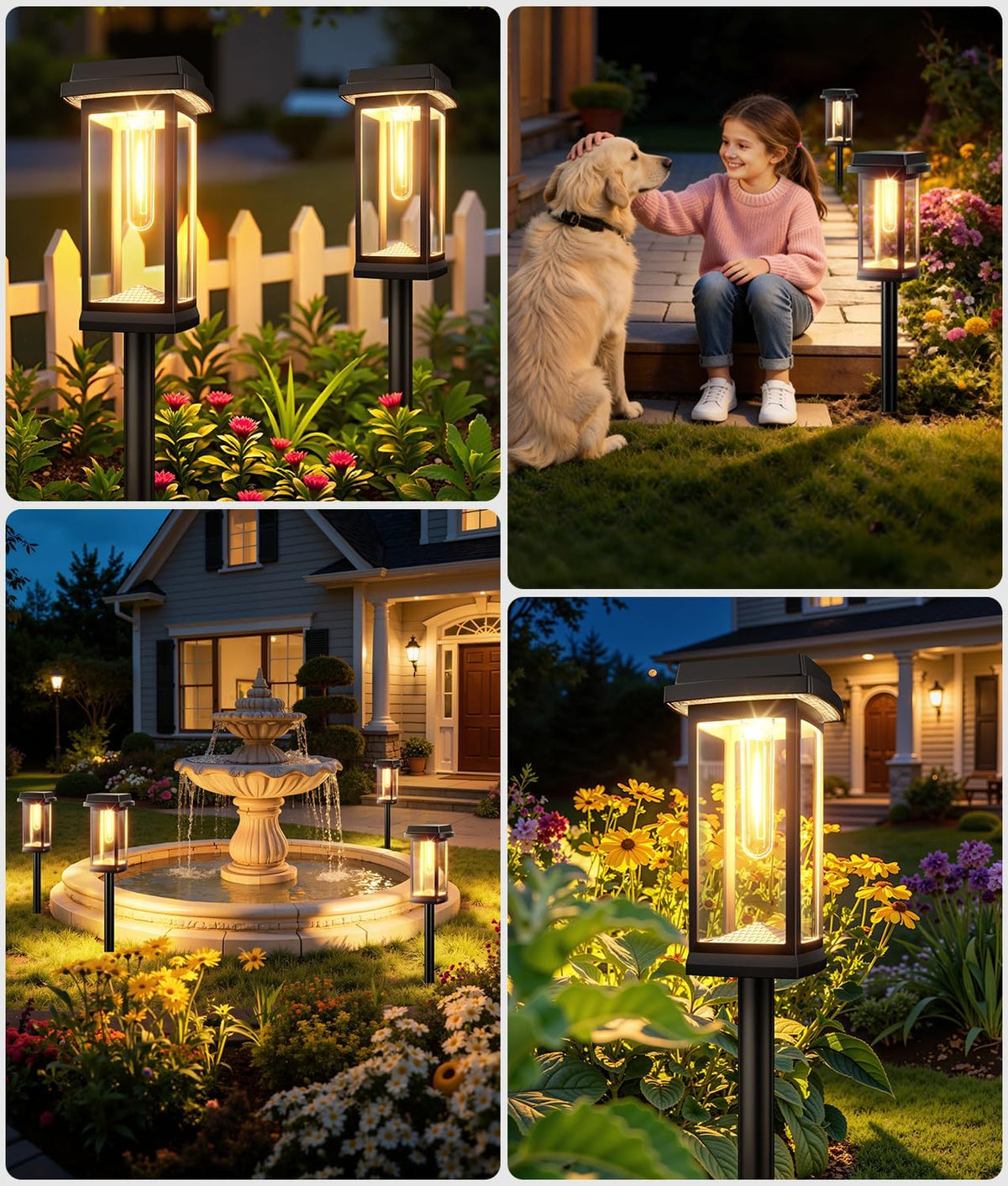 Solar Pathway Lights Outdoor | Waterproof Garden Lights with Warm White LED MY MODERN MART