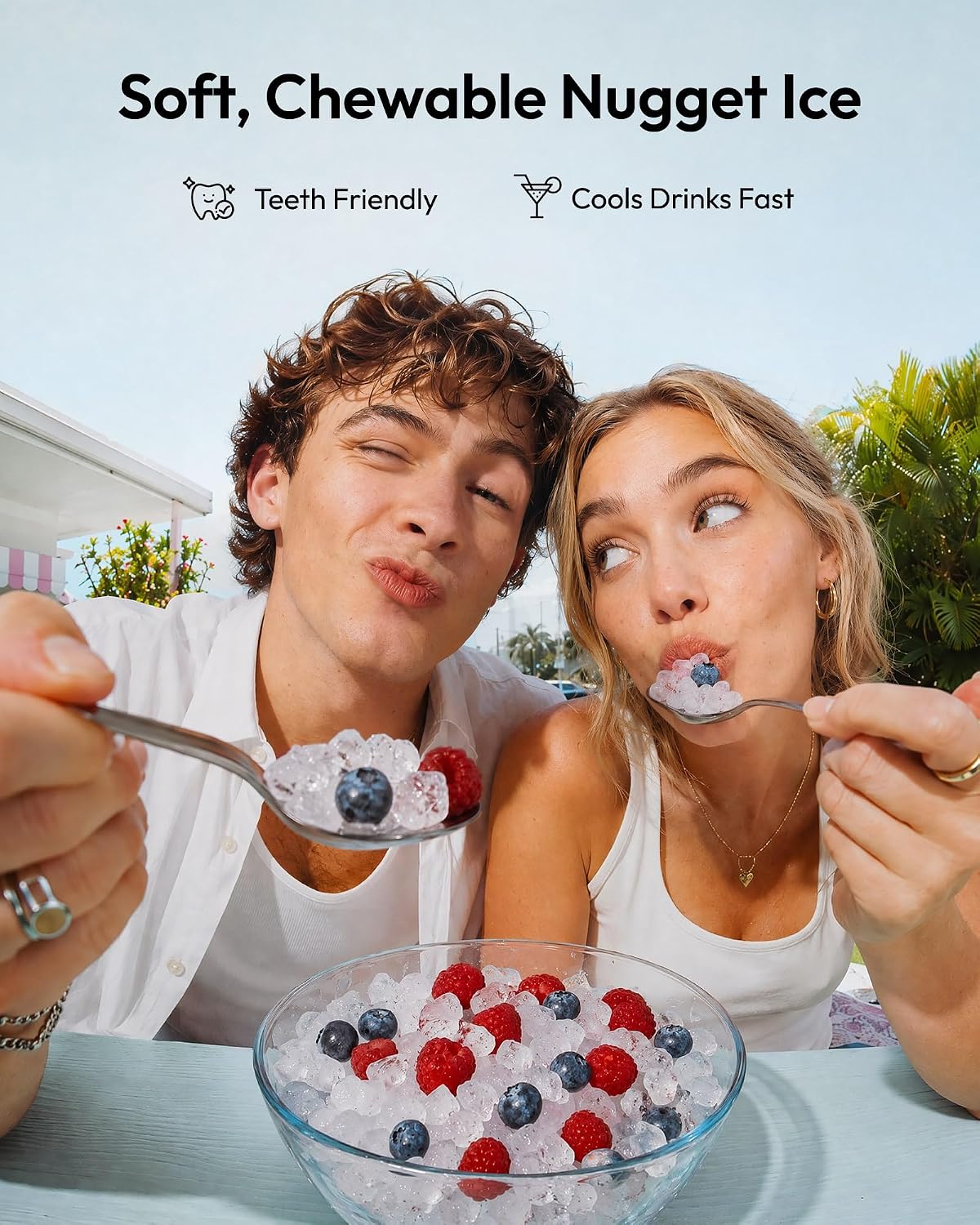 Nugget Ice Maker Countertop | Chewable Pebble Ice in 7 Minutes, 35 lbs a Day MY MODERN MART