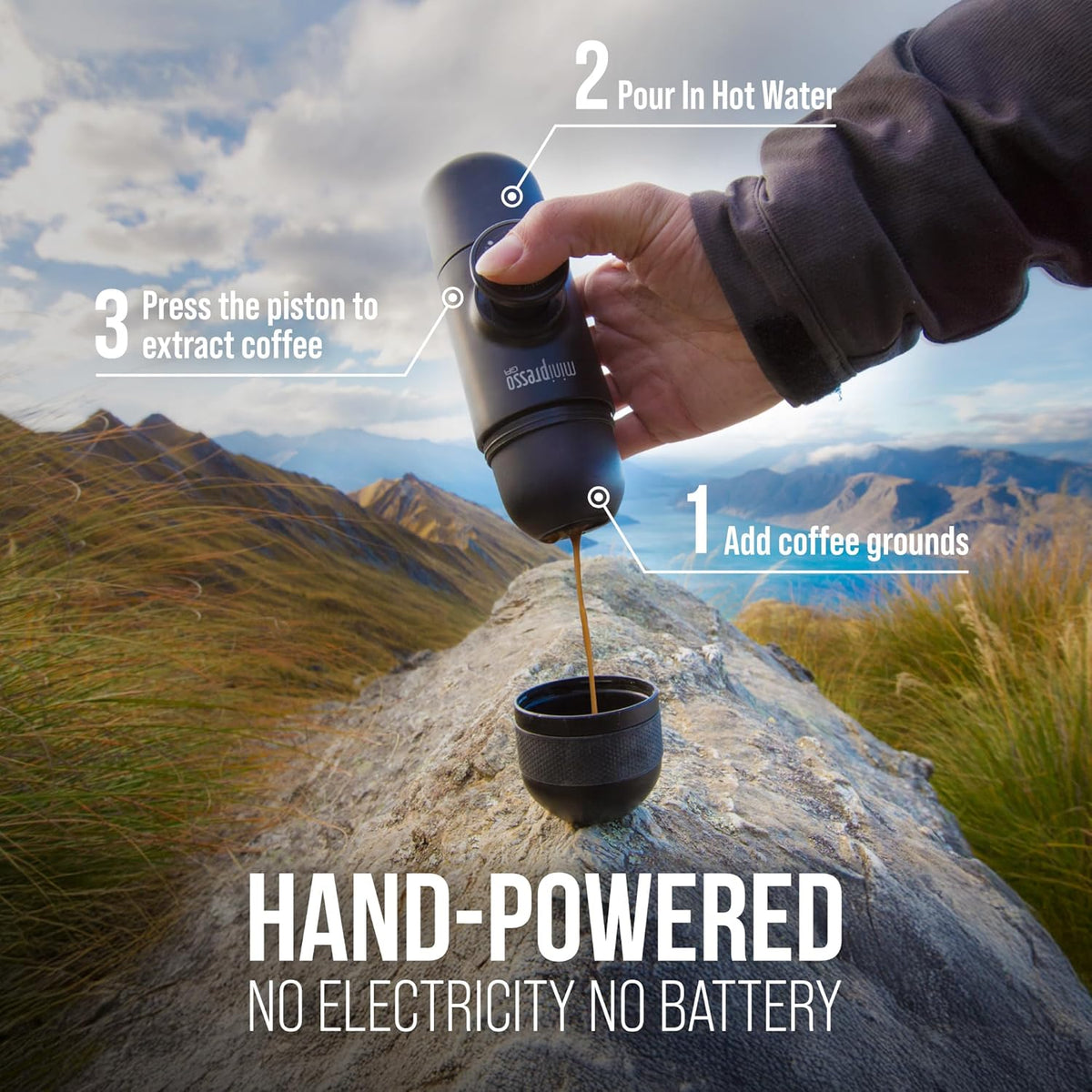 Portable Espresso Maker | Hand-Powered Manual Travel Coffee Machine MY MODERN MART