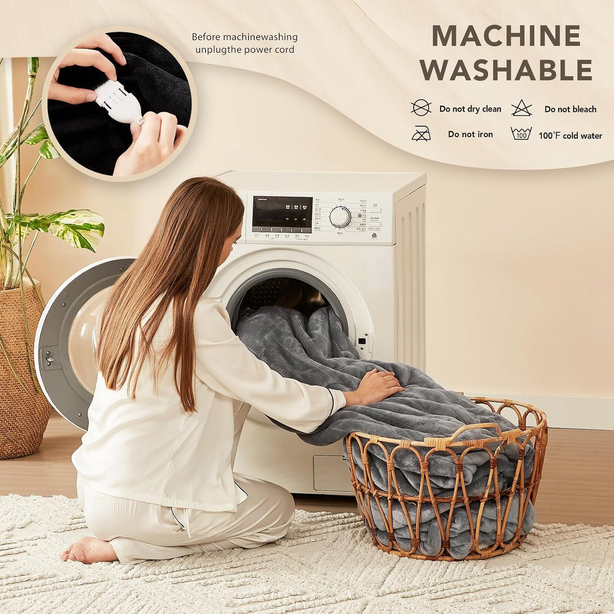 Electric Heated Blanket | 10 Heat Settings with Auto Shut Off, Machine Washable MY MODERN MART