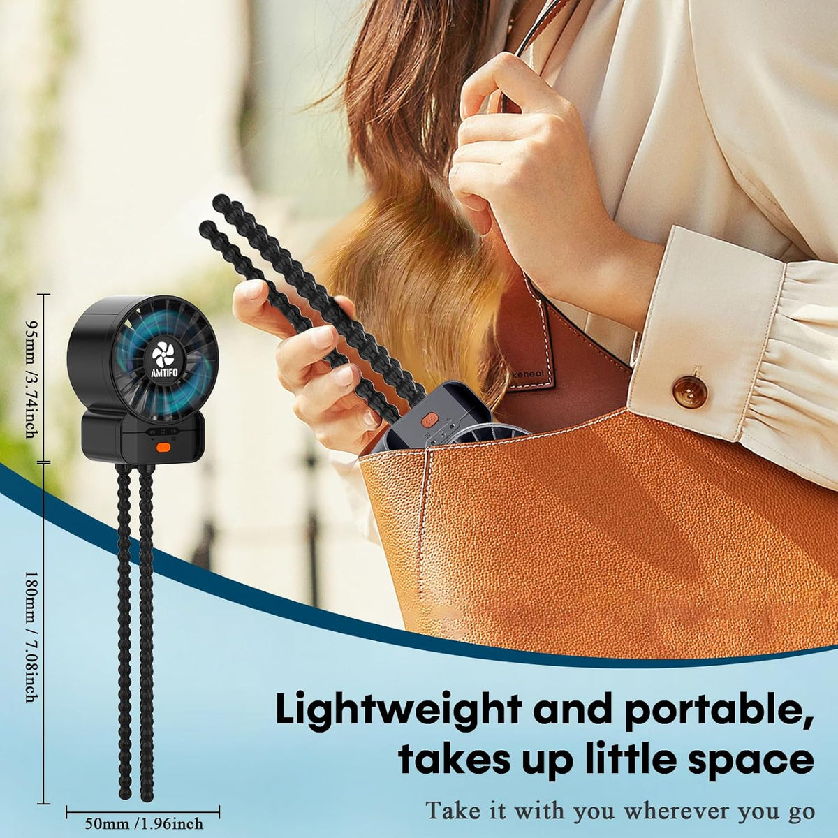 Clip-On Stroller Fan – Rechargeable Portable Baby Fan with Bladeless Design MY MODERN MART
