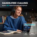 Wireless Over-Ear Headphones – 90H Battery, Bluetooth 5.4, 9 EQ Modes