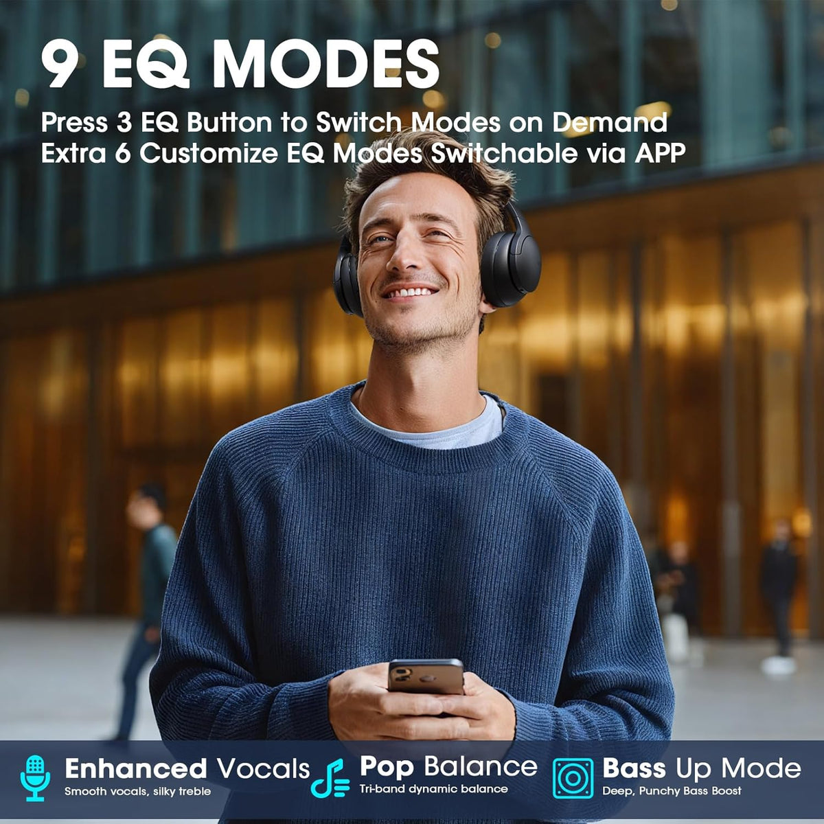 Wireless Over-Ear Headphones – 90H Battery Bluetooth 5.4 MY MODERN MART