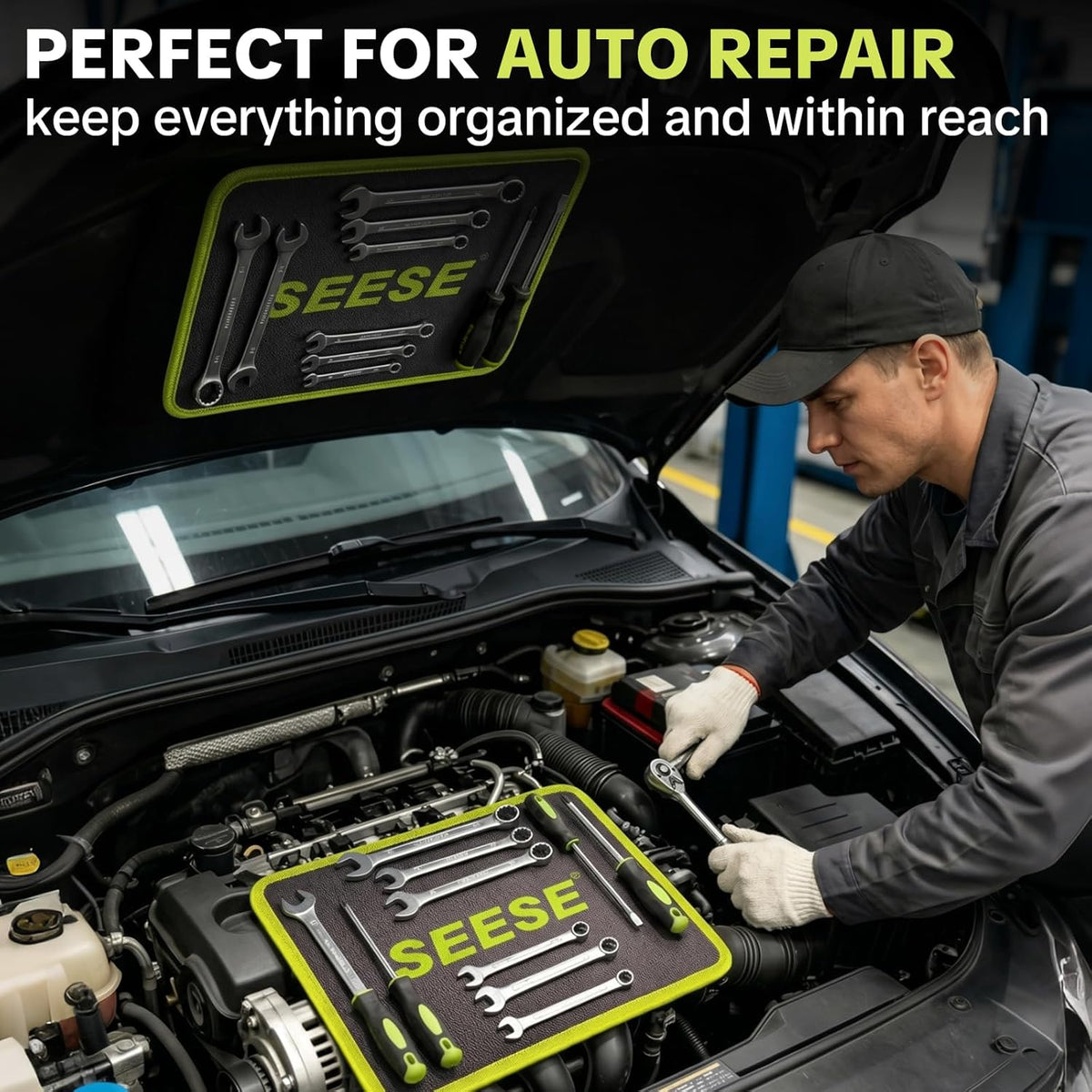 Magnetic Tool Mat with 83 Magnets | Holds Screws & Metal Parts for Car Repair MY MODERN MART