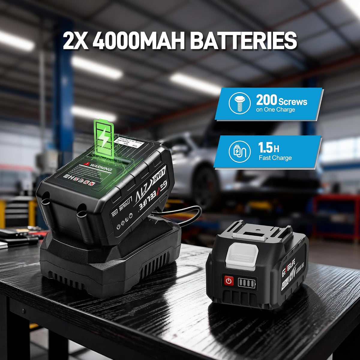 Cordless Impact Wrench 1/2" | Brushless 650N.m with 2 Batteries & Socket Set MY MODERN MART