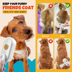 Steam Pet Grooming Brush – Rechargeable Deshedding Comb for Cats & Dogs