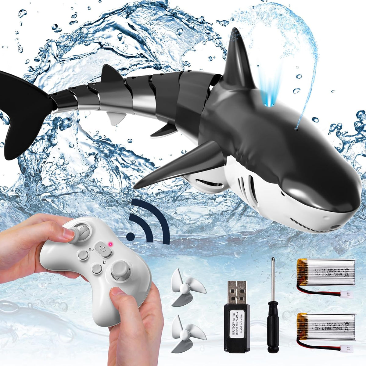Remote Control Shark Pool Toy | RC Water Toy with Light & Spray for Kids MY MODERN MART