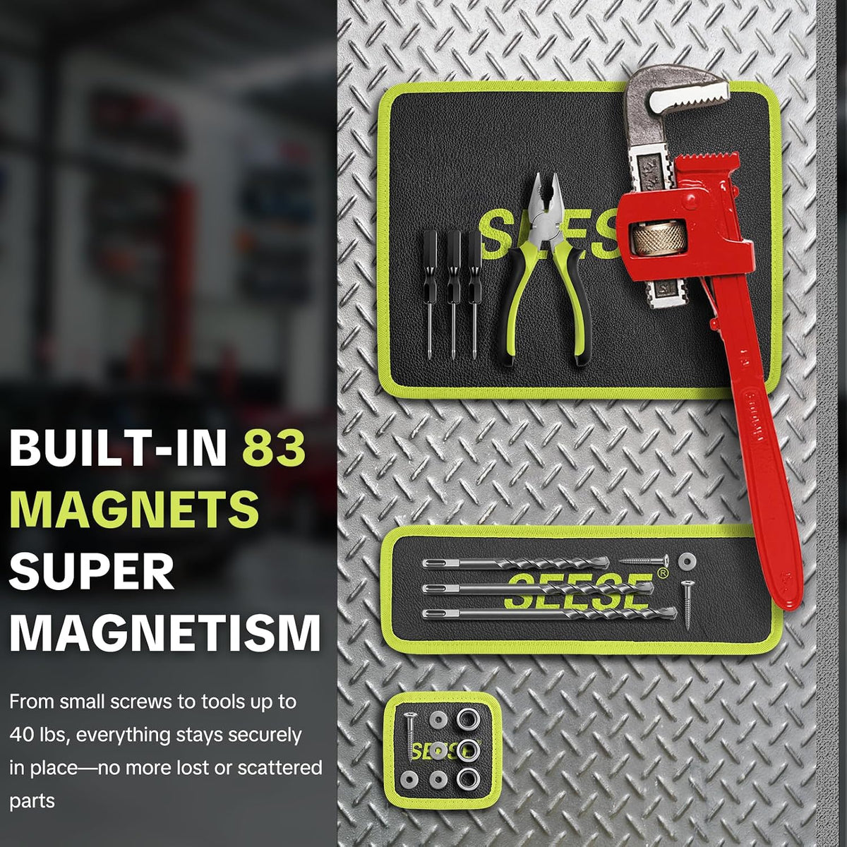 Magnetic Tool Mat with 83 Magnets | Holds Screws & Metal Parts for Car Repair MY MODERN MART