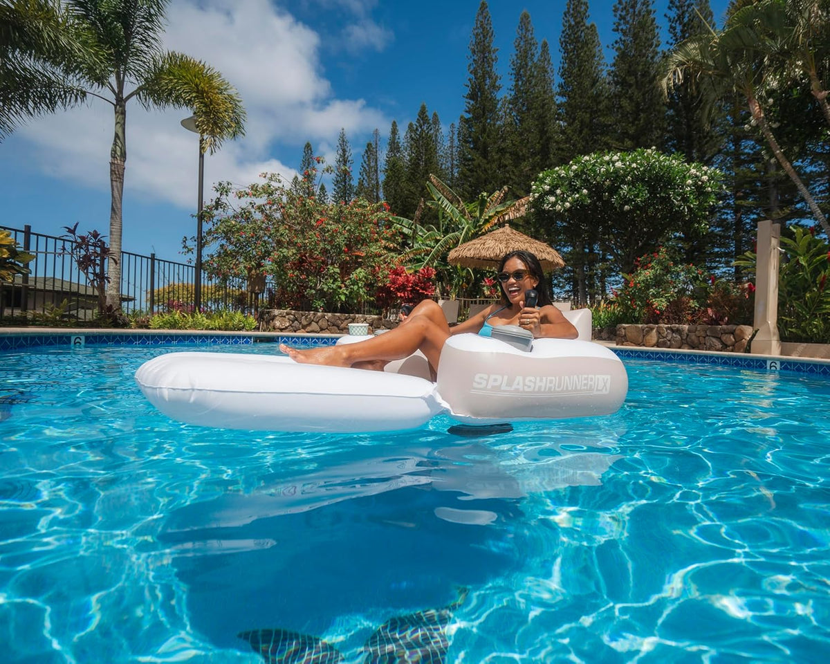 Motorized Pool Lounger Float | 360° Electric Inflatable Chair with Cupholder MY MODERN MART