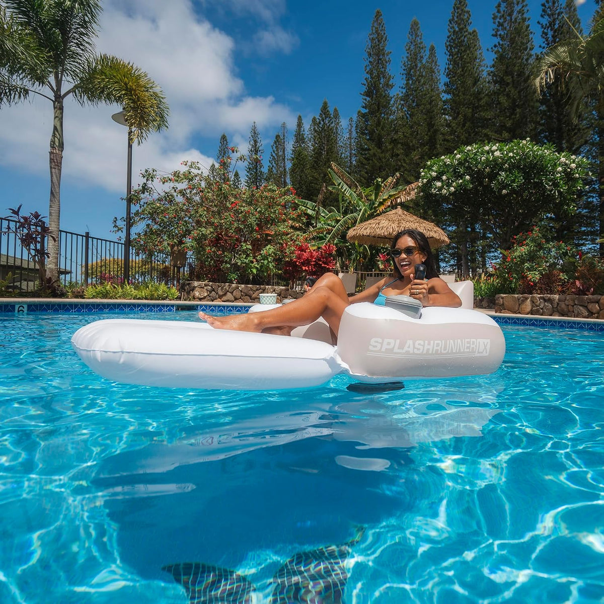 Motorized Pool Lounger Float | 360° Electric Inflatable Chair with Cupholder MY MODERN MART