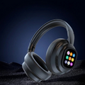 Wireless Bluetooth headphones with AI translation and LED screen