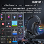 Wireless Bluetooth 6.0 Headphones with AI Translation – 100+ Languages, LED Screen